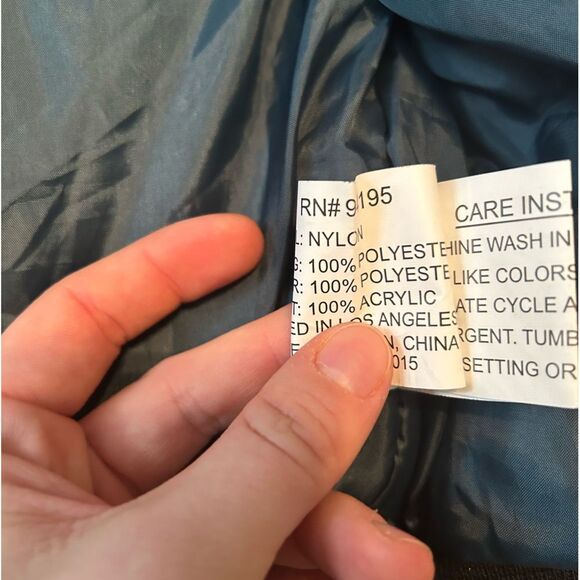 UP & AWAY Pilot Aviator Astranaut Puffy Jacket Navy Blue/ green Size medium 6 - Picture 4 of 6